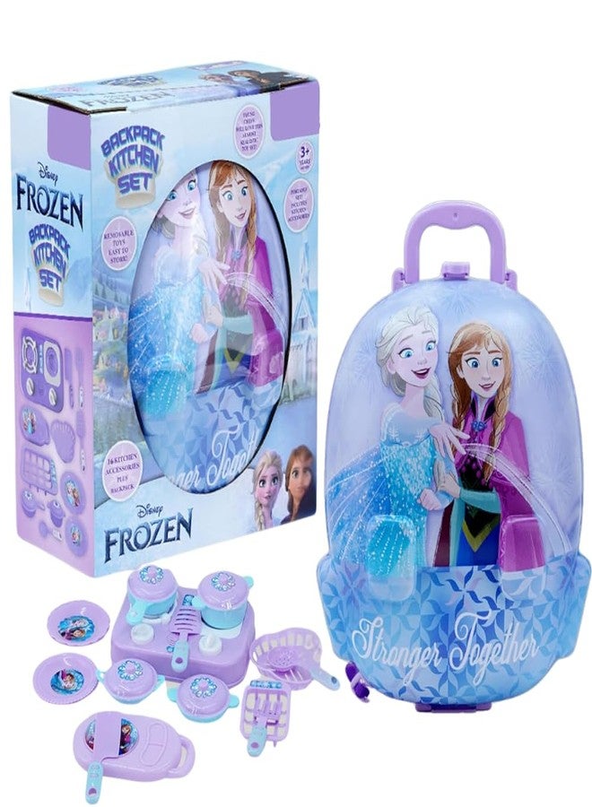 إستلو مجموعة ألعاب مطبخ فروزن 2 في 1 من إستيلو للبنات | مجموعة من 22 لعبة مطبخ للأطفال مع لعبة طبخ للعب التخيلي مناسبة للبنات من عمر 3 سنوات فما فوق | هدية عيد ميلاد للأطفال من عمر 3 إلى 6 سنوات - Image 1